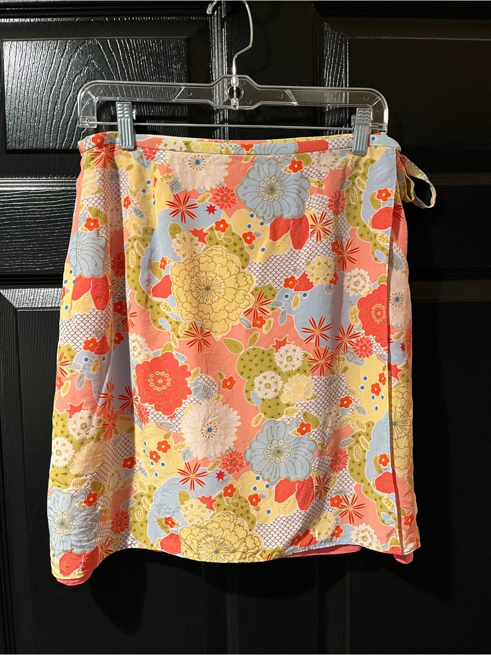 Muse 100% Silk Floral Wrap Skirt